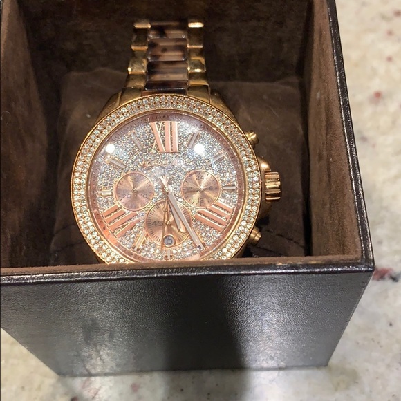 A Michael Kors tortoise shell watch main image 3
